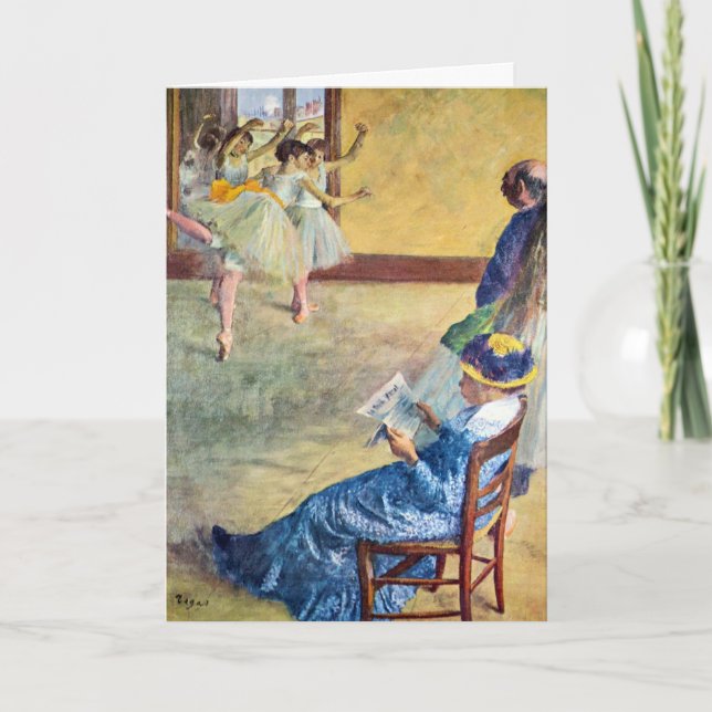 Carte Classe de ballet, salle de danse par Edgar Degas (Devant)
