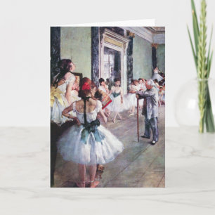 Carte Classe de danse par Edgar Degas, Ballet Art Vintag