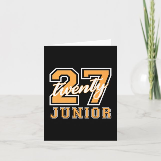 Carte Classe Junior 2027 Graduation Retour À L'École Ora (Devant)