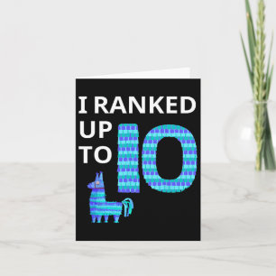 Carte Classé Jusqu'À 10 Jeu Vidéo Anniversaire Llama Piñ