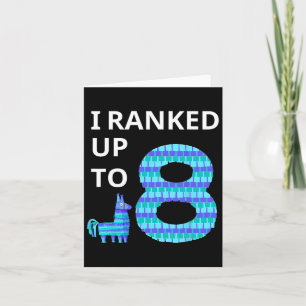 Carte Classé Jusqu'À 8 Jeu Vidéo Anniversaire Llama Piña