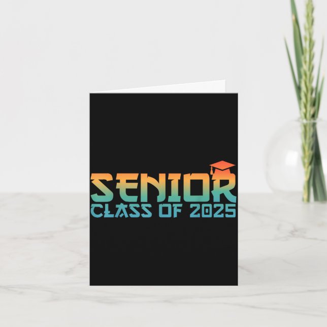 Carte Classe terminale de la promotion 2025 pour le lycé (Devant)