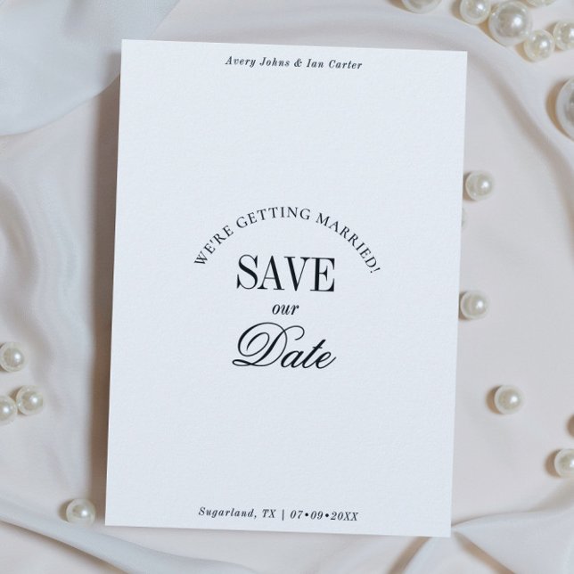 Carte Classieuse Noir et Blanc Élégante pour Sauve (Créateur téléchargé)