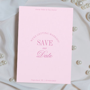 Carte Classieuse Rose Pastel Élégante pour Sauvega