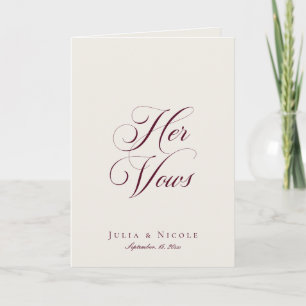 Carte Classique Bourgogne Ivory Calligraphie Mariage Ses