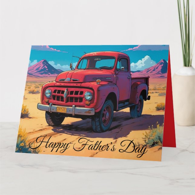 Carte Classique camionnette américaine  (Devant)