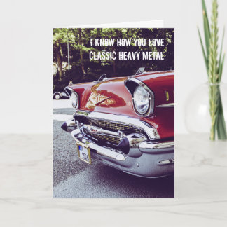 Carte classique Chevy Heavy Metal Birthday Card
