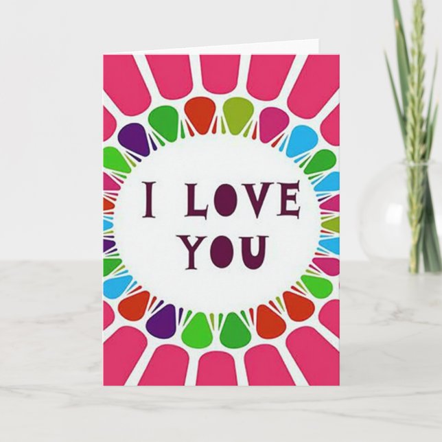 Carte Classique Coup de Foudre Je T'Aime (Devant)
