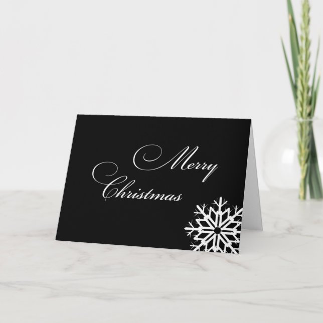 Carte classique de flocon de neige de Joyeux Noël (Devant)