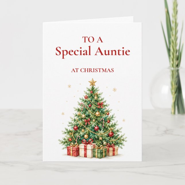 Carte classique de Noël pour Tante (Devant)