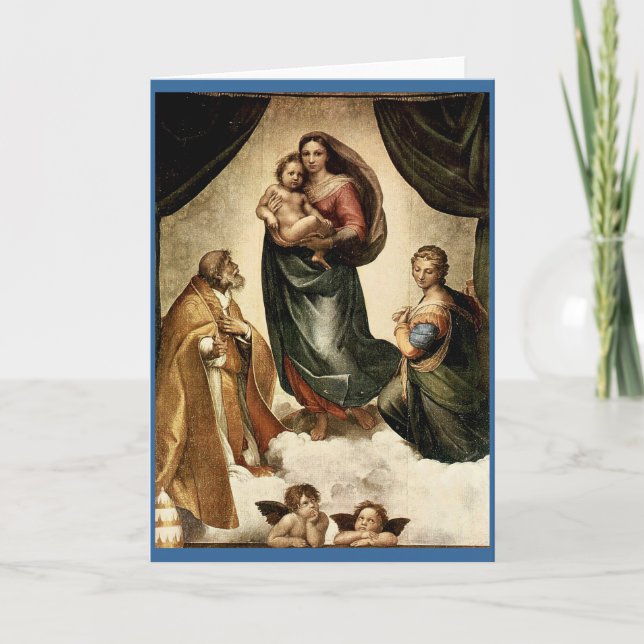 Carte Classique de Raphael "Vierge Sixtine" (vers 1513) (Devant)