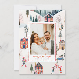 Carte classique de voeux photo de Noël Joyeux