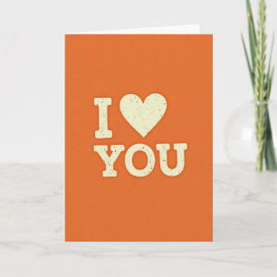Carte classique en détresse I Love You