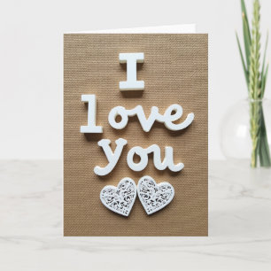 Carte Classique Filigrane Cœurs Je T'Aime