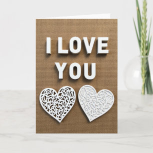 Carte Classique Filigrane Je T'Aime