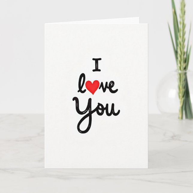 Carte Classique I Love You Mat (Devant)