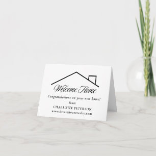 Carte Classique Immobilier Bienvenue à la Maison Noir et