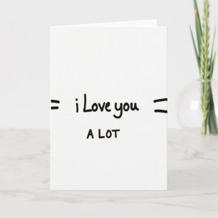 Carte classique « Je t'aime beaucoup »