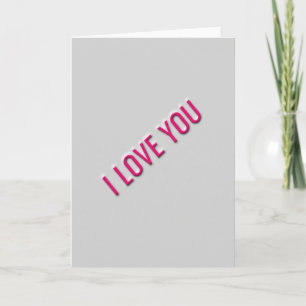 Carte classique « Je t'aime » en relief