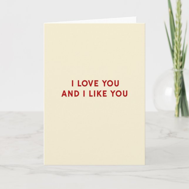 Carte classique « Je t'aime » mate (Devant)