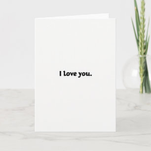 Carte Classique Je T'Aime Noir