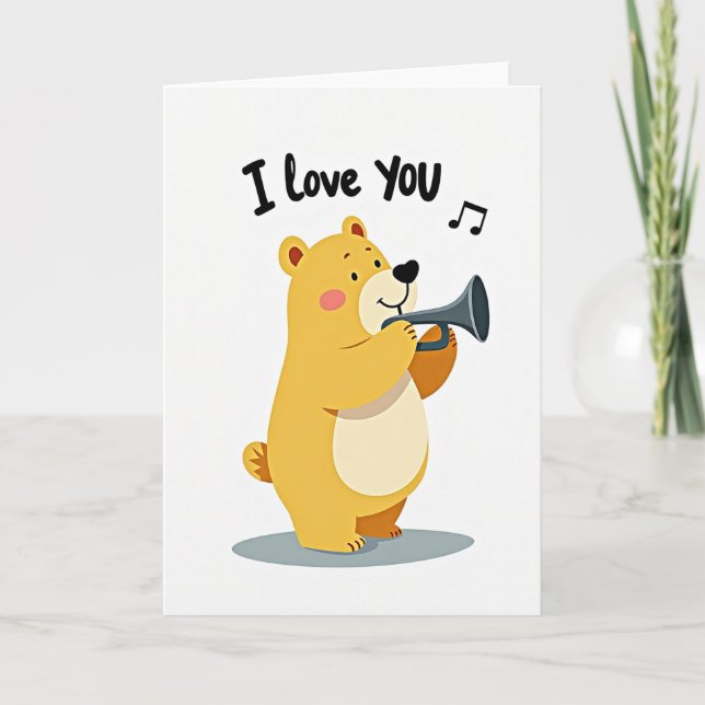 Carte Classique Je T'Aime Ours (Devant)