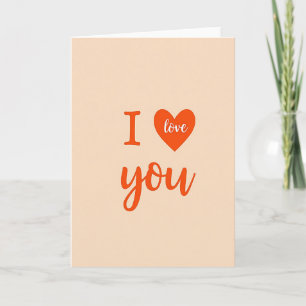 Carte Classique « Je t'aime » pêche