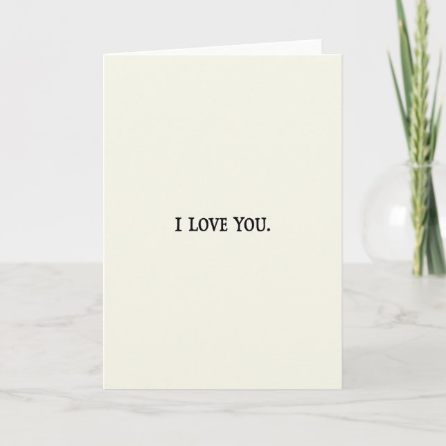 Carte Classique « Je t'aime » Serif (Devant)