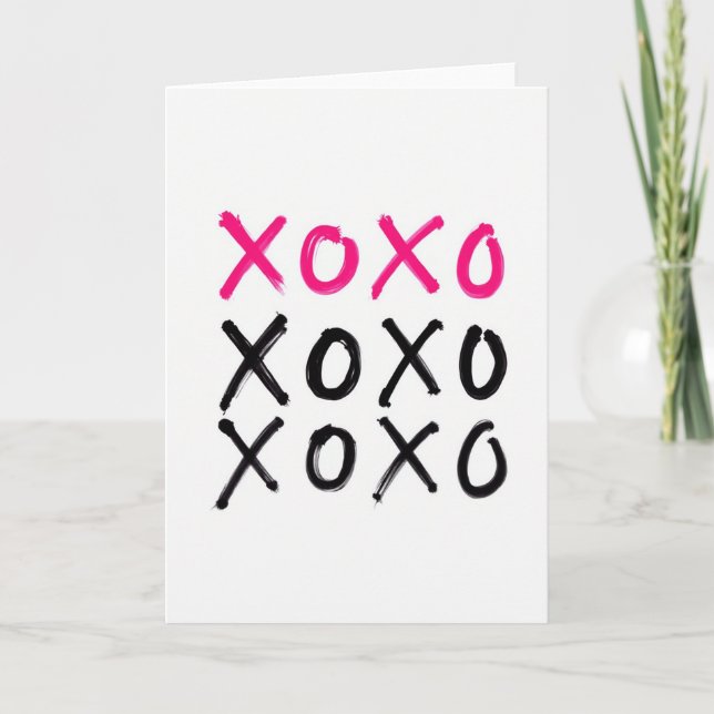 Carte Classique Je T'Aime Xoxo (Devant)