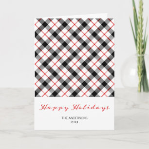 Carte classique Joyeux Noël Plaid