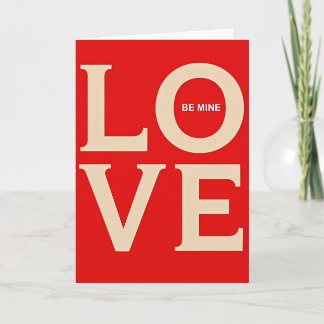 Carte Classique Love Be Mine (Devant)