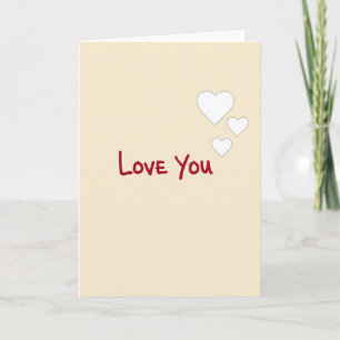 Carte Classique Love You Cœurs