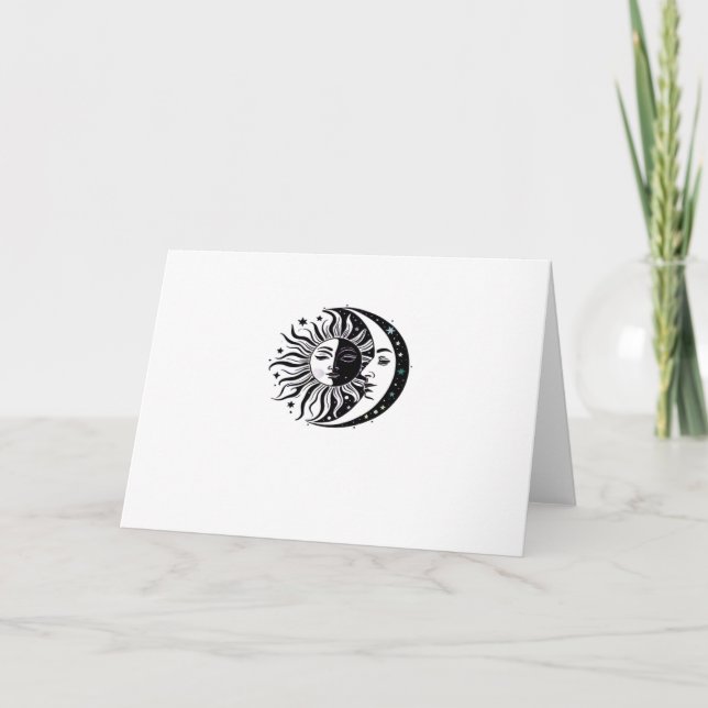 Carte Classique Solaire Lunaire Aquarelle Whimsigoth Sor (Devant)