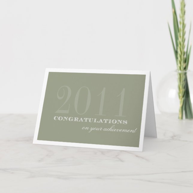 Carte Classy frontière taupe félicitations accomplisseme (Devant)