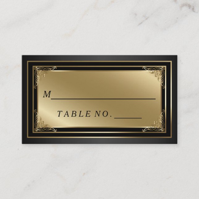 Carte Classy Gold et Black Escort Place (Devant)