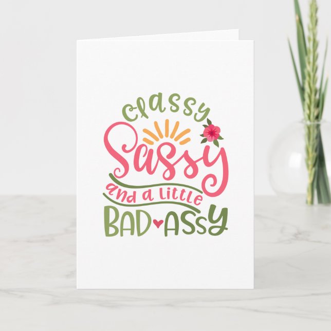 Carte Classy Sassy Et Un Peu Mauvais Assy Sassy Girl (Devant)