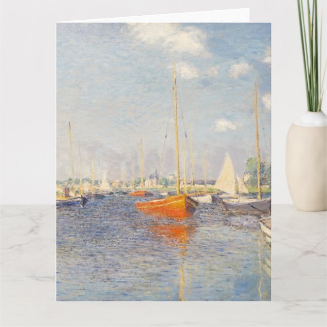 Carte Claude Monet. Bateaux rouges, Argenteuil (Devant)
