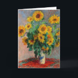 Carte Claude Monet - Bouquet de tournesols<br><div class="desc">Bouquet de tournesols / Bouquet de tournois - Claude Monet,  Huile sur toile,  1881</div>