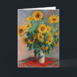Carte Claude Monet - Bouquet de tournesols<br><div class="desc">Bouquet de tournesols / Bouquet de tournois - Claude Monet,  Huile sur toile,  1881</div>
