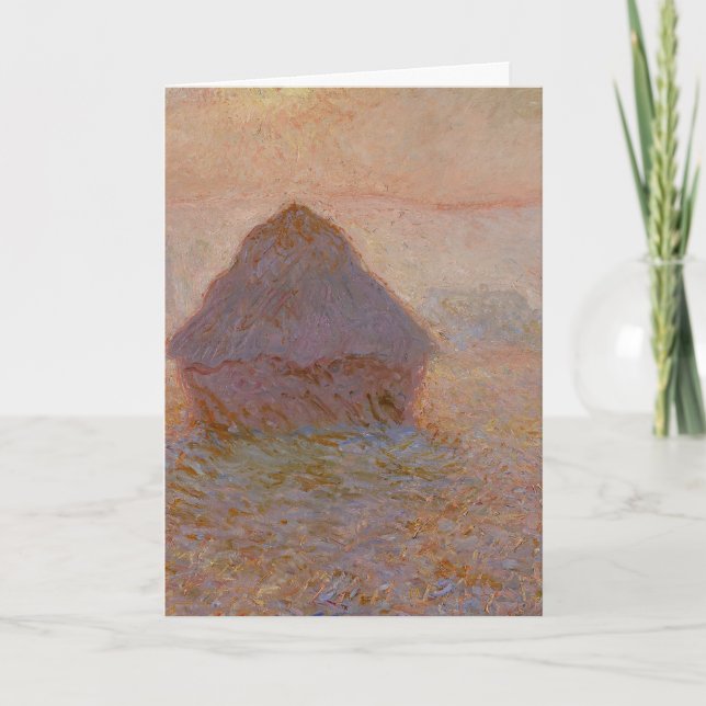 Carte Claude Monet Grainstack, Sun in the Mist (1891) (Devant)