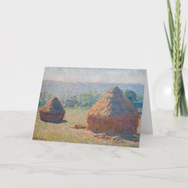 Carte Claude Monet - Haystacks, fin de l'été (Devant)