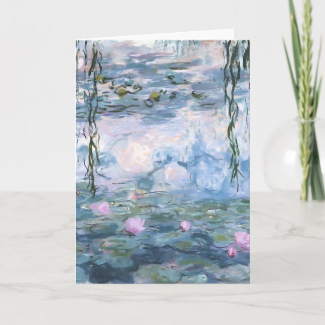 Carte Claude Monet Impressionist Water Lillies Painting (Devant)