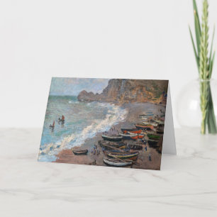 Carte Claude Monet - La Plage à Etretat
