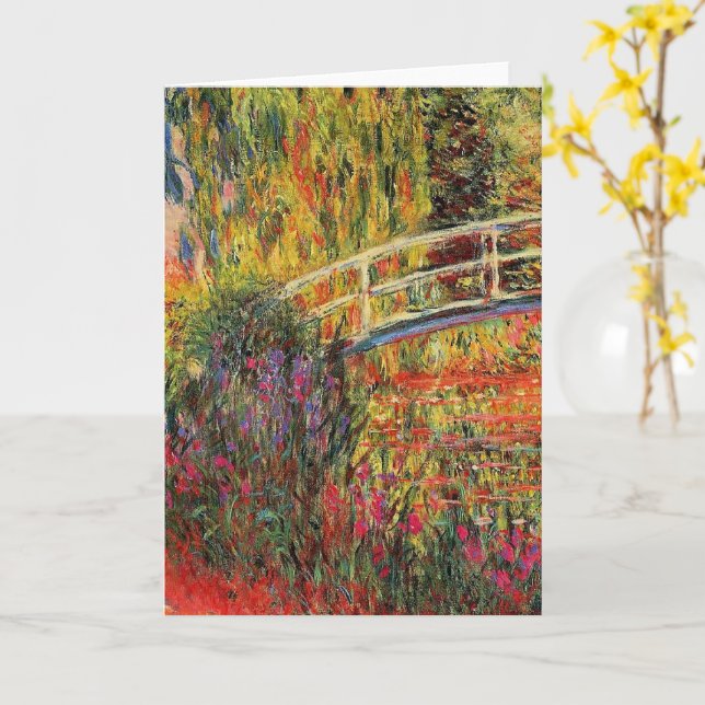 Carte Claude Monet, Le Pont Japonais, (Fleur jaune)