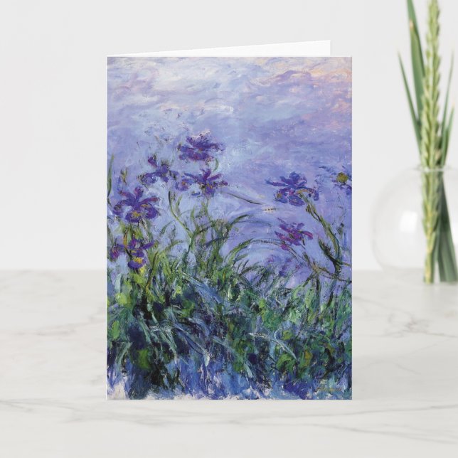 Carte Claude Monet Lila Irises (Devant)