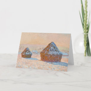 Carte Claude Monet - Meules, Effet de Neige, Le Matin