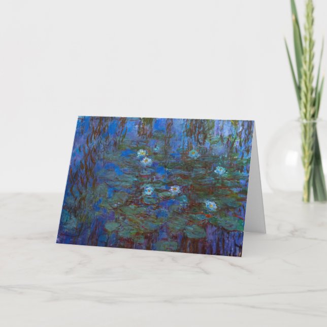 Carte Claude Monet - Nymphéas bleus (Devant)