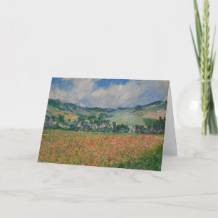 Carte Claude Monet Painting, Champ de pavot à Giverny