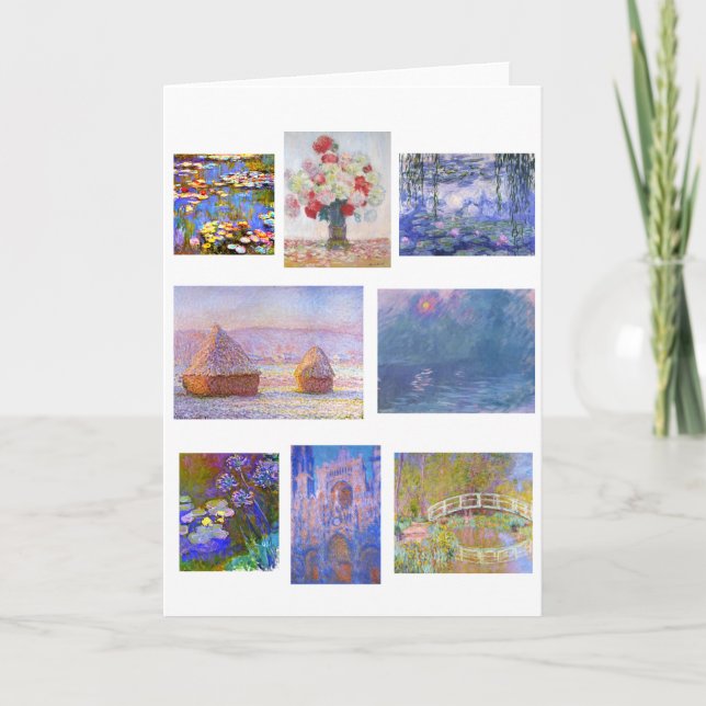 Carte Claude Monet, Peintures d'art, Impressionnisme (Devant)