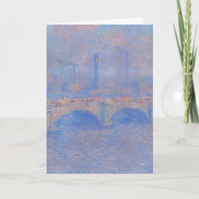 Carte Claude Monet Pont de Waterloo Impression Soleil Ar (Devant)